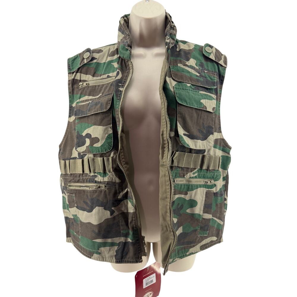 Rothco Woodland Camouflage Camo Ranger Vest Mens Medium
